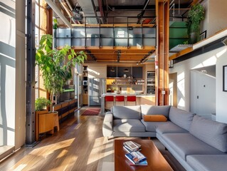 Sustainable living practices in a modern urban apartment