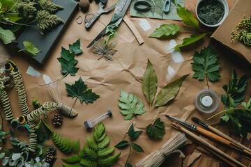 Crafting session with eco-friendly art supplies 