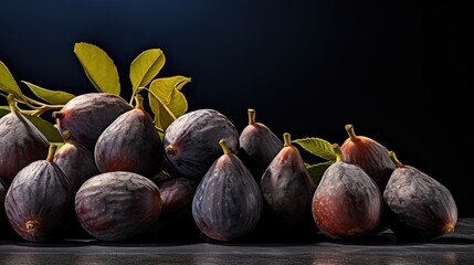 fresh black figs with copy space UHD WALLPAPER