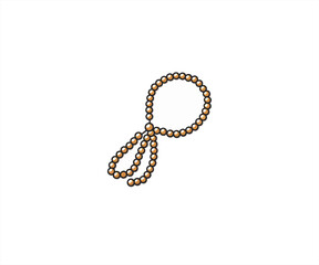 prayer beads muslim logo design template