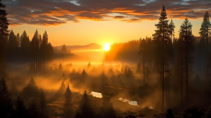 sunrise natural scenery