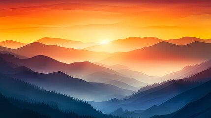 Obraz premium sunrise natural scenery