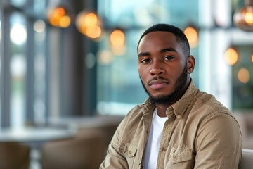 young black businessman wearing casual clothes portrait