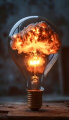 innovative creativity light bulb idea bright cloud thunder cloud 
