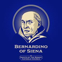 Saints of the Catholic Church. Bernardino of Siena (1380-1444) was an Italian priest and Franciscan missionary preacher in Italy. He was a systematizer of Scholastic economics.