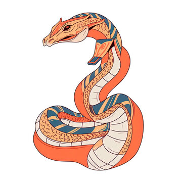 An illustration of a apep snake. mythic creature