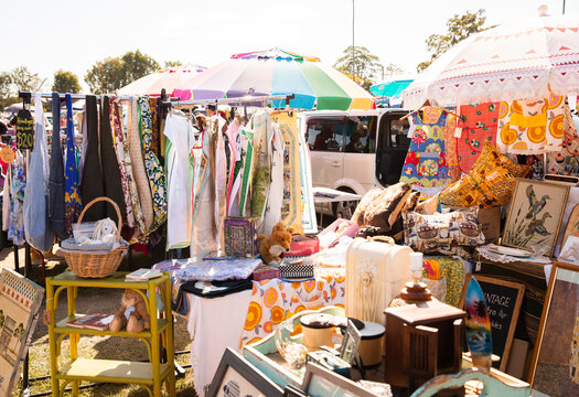 clothing and collectables for sale at store at the markets