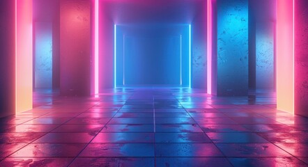 an image of a colorful background with neon lights
