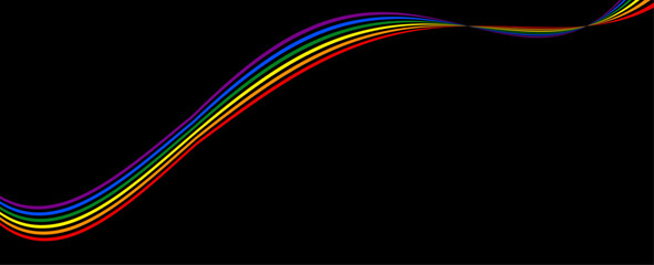 Pride Background with LGBTQ Pride Flag Colours. Rainbow Stripes Background in LGBT Gay Pride Wallpaper. banner, cover, flyer, poster. sexual identity pride flags. Vector Illustration