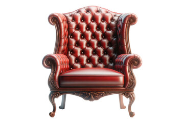 Luxurious Red Velvet Classic Armchair