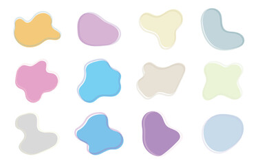 Fluid Blob Geometric Forms. Flat Design Modern Amoeba for Banner Design. Graphic Element, Abstract Colorful Blob, Vector Illustration