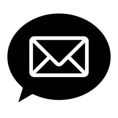 Email, Speech Bubble Line Vector Icon.