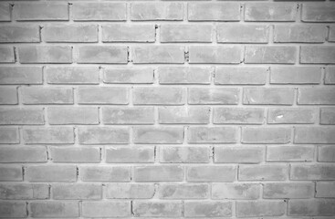 Wall the style vintage white background of old cement brick texture has gray red many horizontal block which are beautiful.