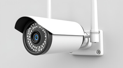 eneric surveillance smart camera design in white color, generative ai