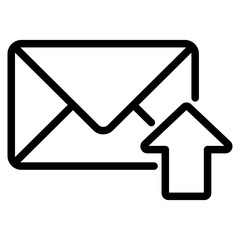 Obraz premium email send, envelope with arrow up icon