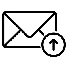 email send, envelope with arrow up icon