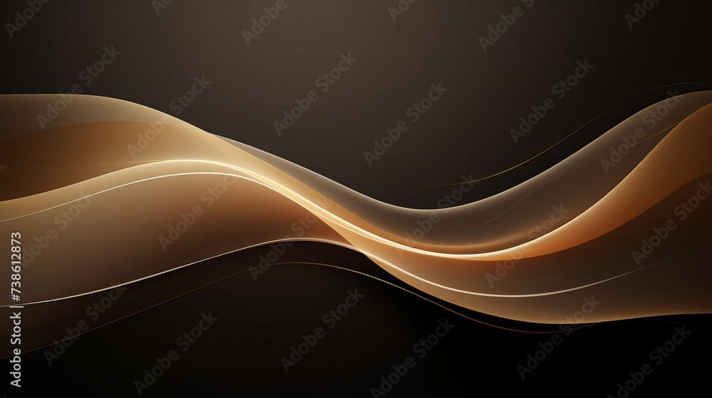 Poster luxury light brown abstract background combine with golden lines element. illustration from vector a