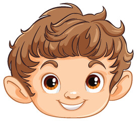 Vector illustration of a smiling young boy.