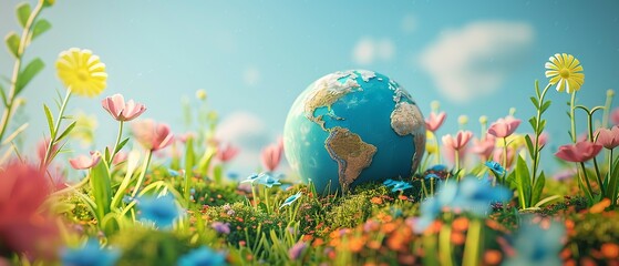 Earth day, Sustainable green Eco-friendly, with copy space for text, Generative ai