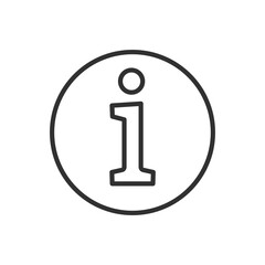 The sign of information, linear icon. Line with editable stroke