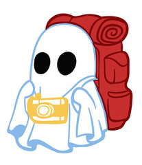 cute ghost vector illustration