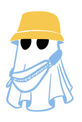 cute ghost vector illustration