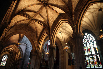 Inside the Saint Gilles Cathedral - High street - Edinburgh - Midlothian - Scotland - UK