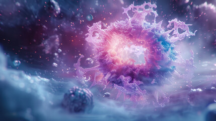 Fototapeta premium Space-time warp, energy vortex, concept of futuristic science