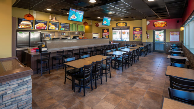Modern Fast Food Restaurant Interior Design
