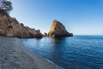 Rolgordijnen Cañuelo Beach, a cove in the Maro-Cerro Gordo Cliffs natural area, in the municipality of Nerja, Malaga. © M. Perfectti