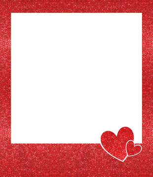 Red Love Photo Frame with Sparkle Glitter 28