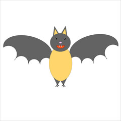 Vector bat on a white background