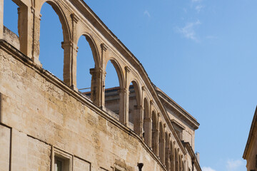 Fototapeta premium Architectural details in the Piazza del Duomo (Cathedral Square). Lecce, Apulia, Italy