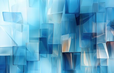 Abstract blue background with squares. Created with Ai