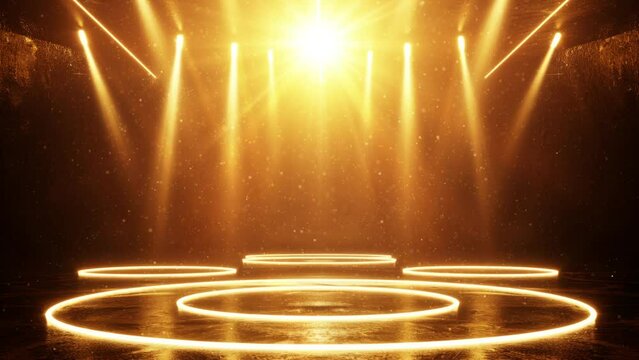 Golden Glitter: A Glowing Stage Spectacle - Showtime Beams and Light Effects