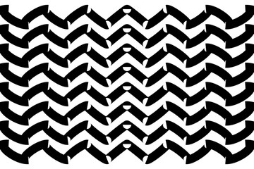 Zigzag chevron seamless pattern in black vector.