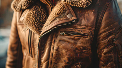 leather aviator jacket