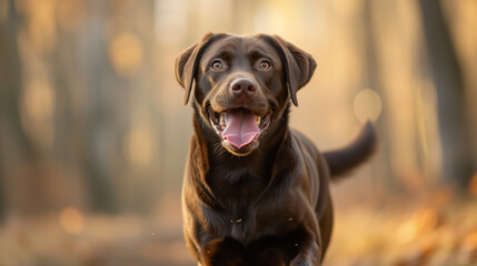 A humorous image of a dog, its tongue sticking out and its eyes crossed. The dog is chasing its own tail. Well exposed photo