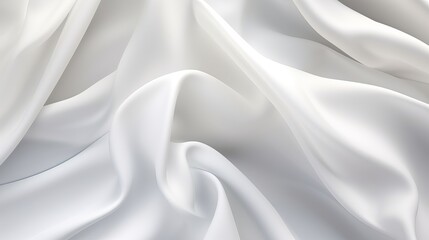White cloth background abstract with soft waves - obrazy, fototapety, plakaty