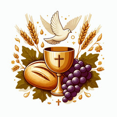 eucharist symbol religion church vector