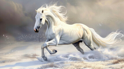 Obraz na płótnie Canvas Horse running