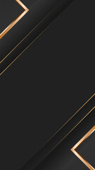 Vertical background black and gold luxury 