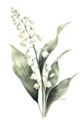 A beautiful watercolor painting of a white flower. Perfect for adding a touch of elegance to any space