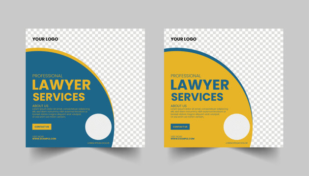  Law Firm Social Media Post  Design Template