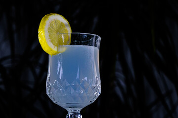 beautiful cocktail close-up, alcoholic and fruity drink, bar service