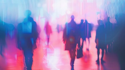 blur abstract people background