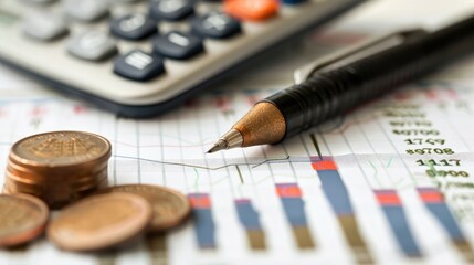 financial, finance, investment, chart, graph, invest, interface, indicator, rising, stock. drawing line to calculation indicator chart and graph is tools of investment. financial finance stock