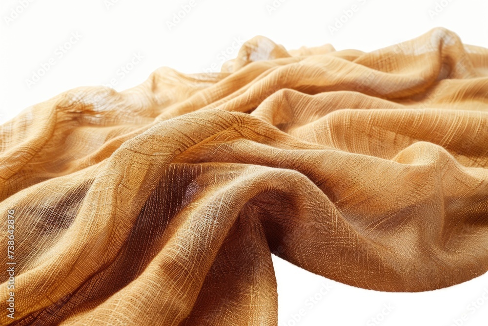 Aufkleber A close up view of a yellow cloth on a white surface. This versatile image can be used for various purposes