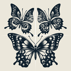 Fototapeta premium Butterfly SVG Bundle, Butterfly vector silhouette bundle file