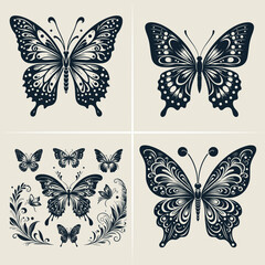 Butterfly SVG Bundle, Butterfly vector silhouette bundle file